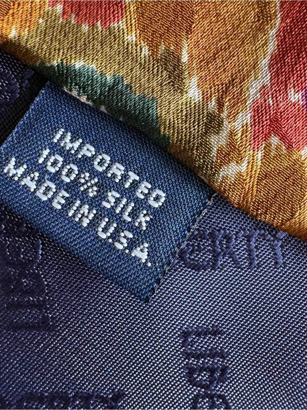 Vtg Liberty of London Silk Tie Paisley Purple Blue Geometric Mens Necktie 3.5